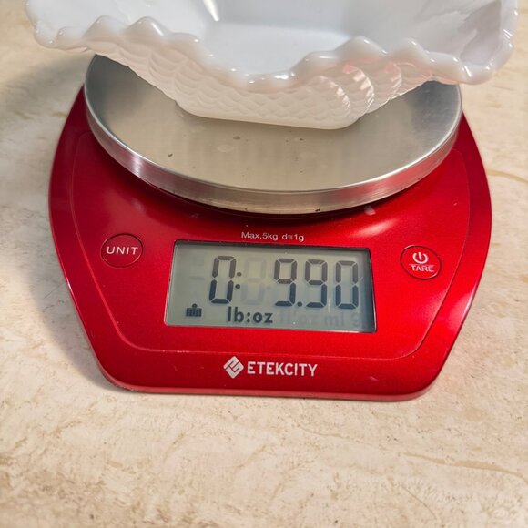 Vintage 6” English Hobnail Diamond Cut Hazel Atlas Square Milk Glass Candy Dish - Picture 8 of 8